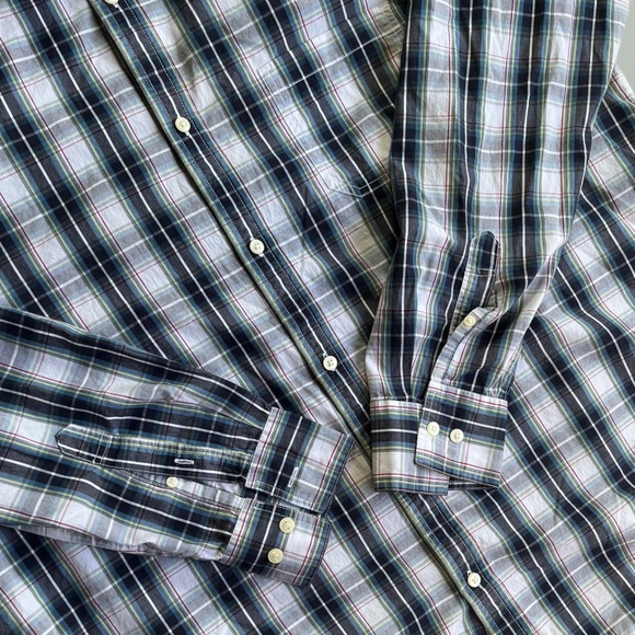 Sonoma Button Down Blue/White Plaid Shirt - Picture 3 of 14